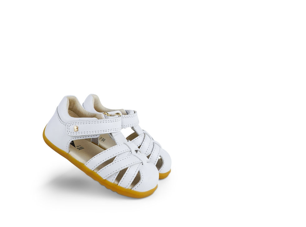 Miniatura: Bobux sandali a gabbietta Step Up pelle velcro bianco Sandalen