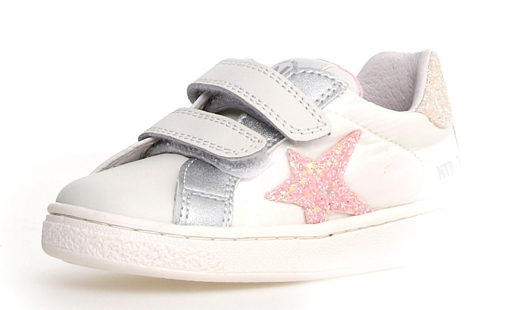 Naturino Pinn Velcro White Pink Scarpe Bambina sneaker Mädchenschuhe