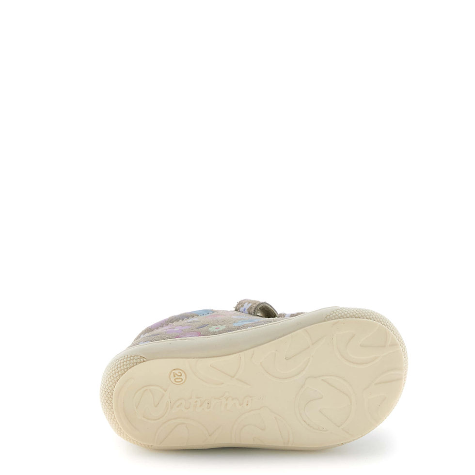 Miniatura: Naturino Cocoon  Scarpe Bambina Pelle Doppio Velcro Primi Passi Lauflernschuhe