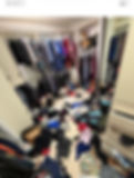 Dirty closet, before picture.