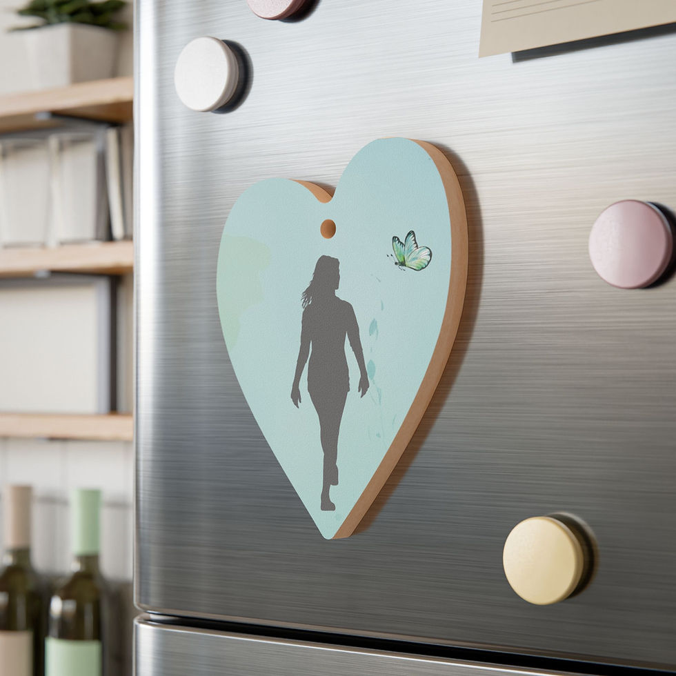 Thumbnail: Sensitive Soul Heart-Shaped Wood Ornament & Magnet