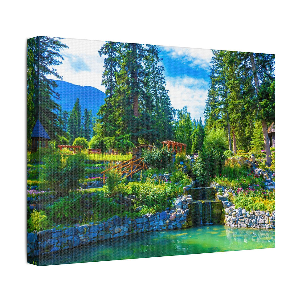 Thumbnail: Banff Garden Beautiful Colorful Landscape Photograph Canvas Gallery Wraps