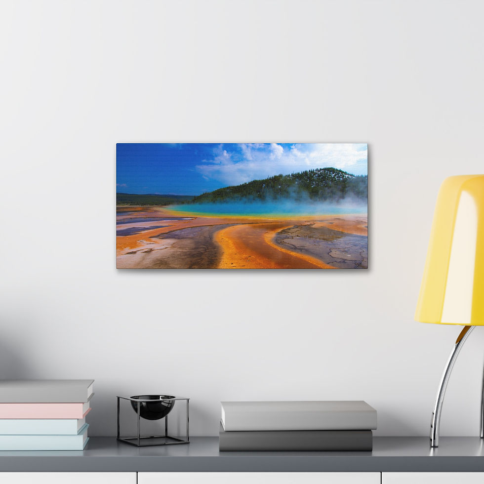 Thumbnail: Yellowstone NP Beautiful Colorful Landscape Photograph Canvas Gallery Wraps
