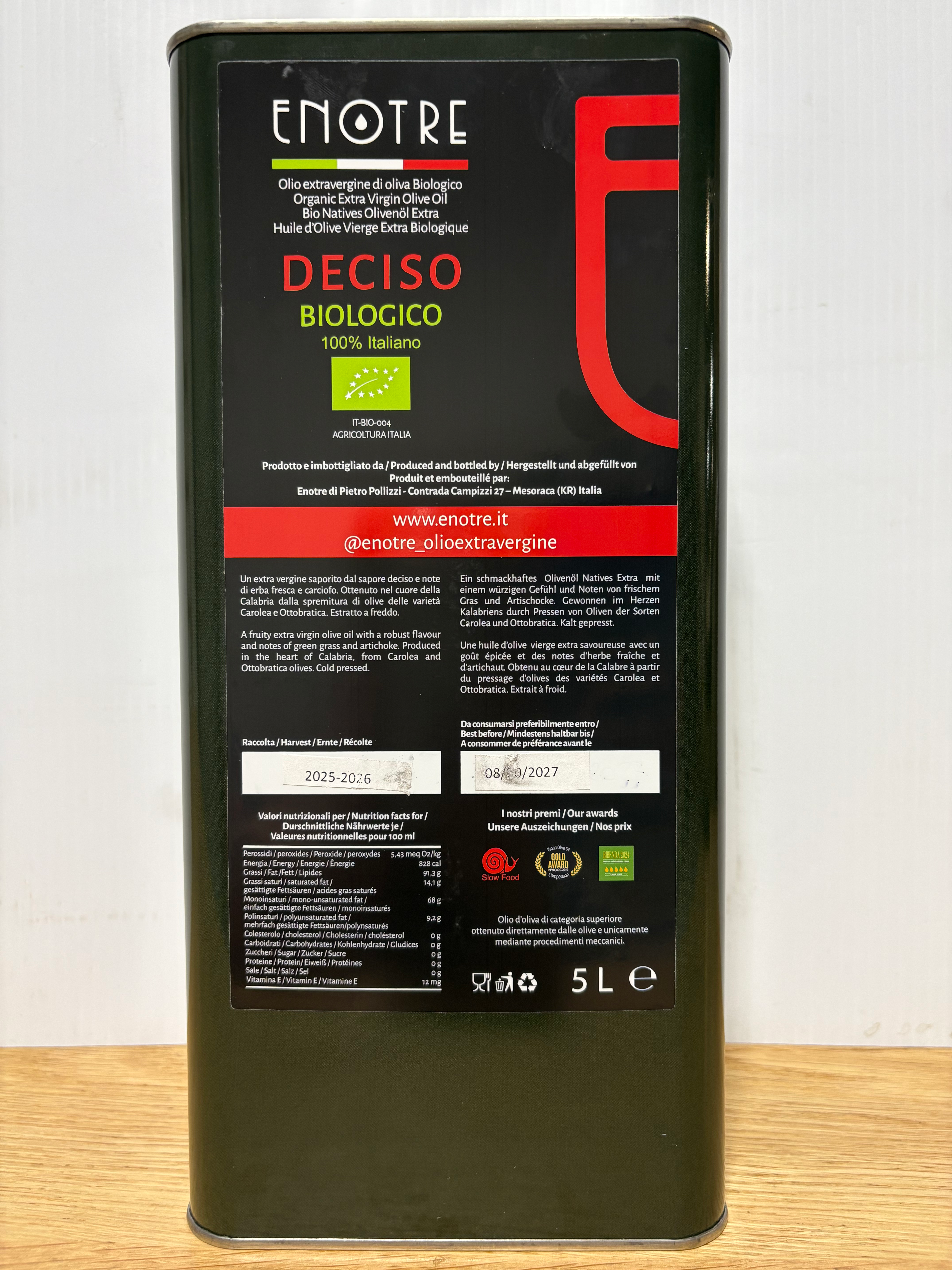Extra Virgin Olive Oil - Finishing - 2026 Harvest