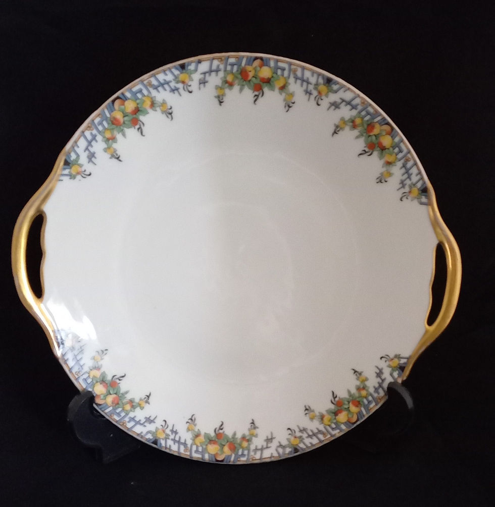 Plat rond en porcelaine de Limoges France Unique