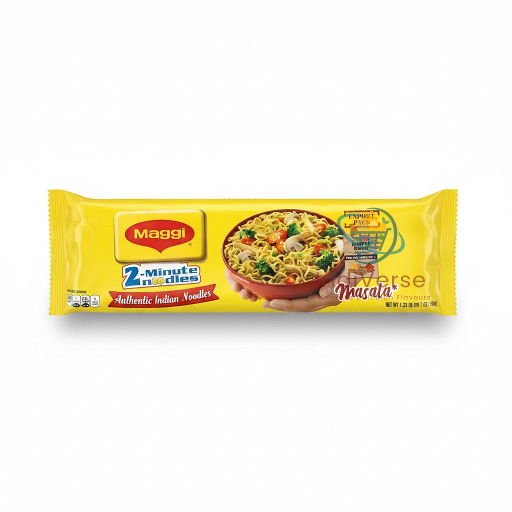 Maggi Masala Noodles 560g family pack front view – classic instant noodles with signature masala tastemaker