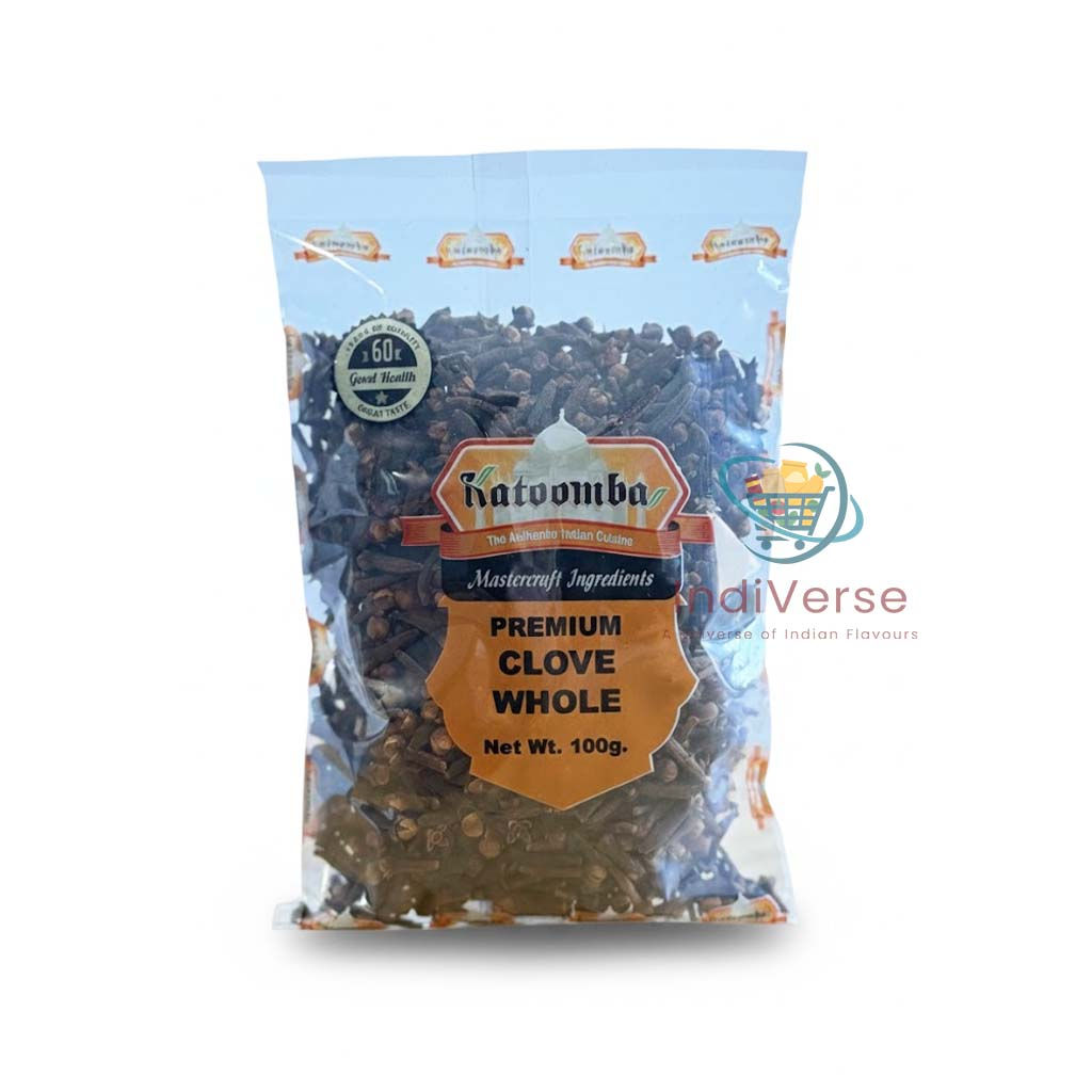 Katoomba Clove Whole Gramboo Karayamboo 100g pack front view – premium aromatic whole cloves