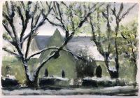acrylic winter scene landscape