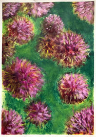 acrylic on paper abstract art