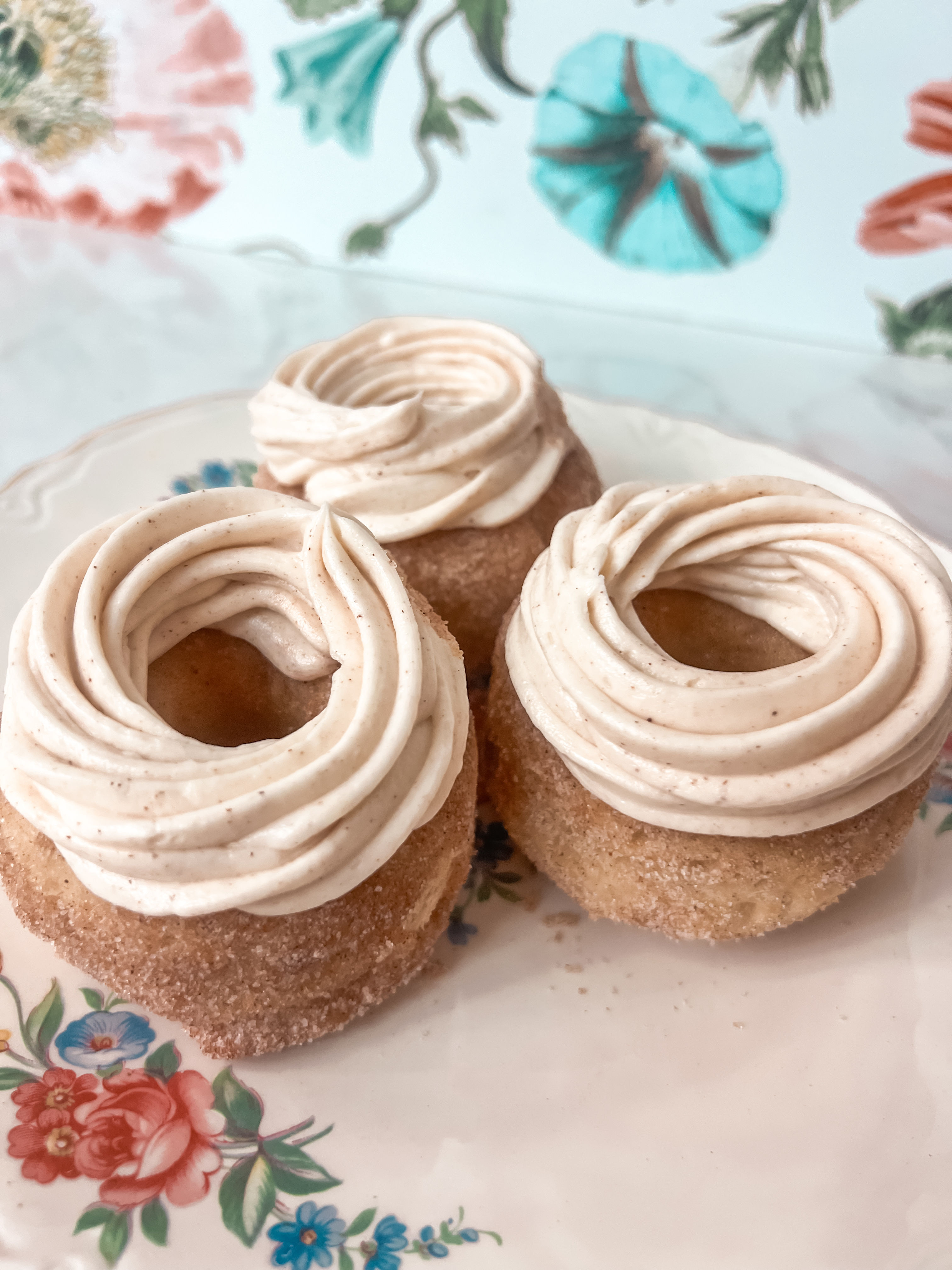 Apple Pie Spiced Doughnuts with Apple Pie Spiced Buttercream Frosting