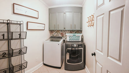 Tidy and organized laundry room