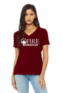 Women's V-Neck FIRE T-Shirts