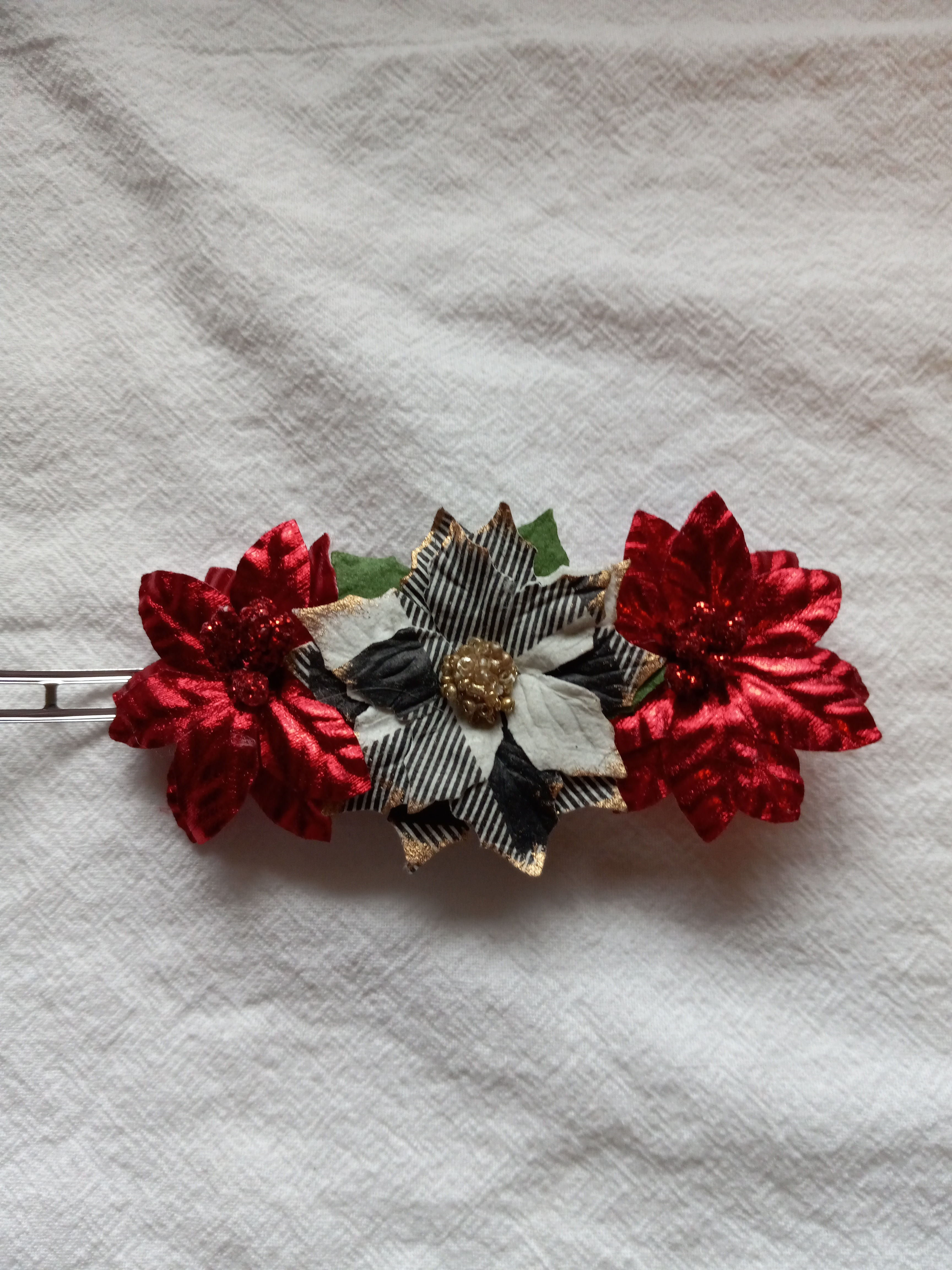 Holiday Floral Barrette