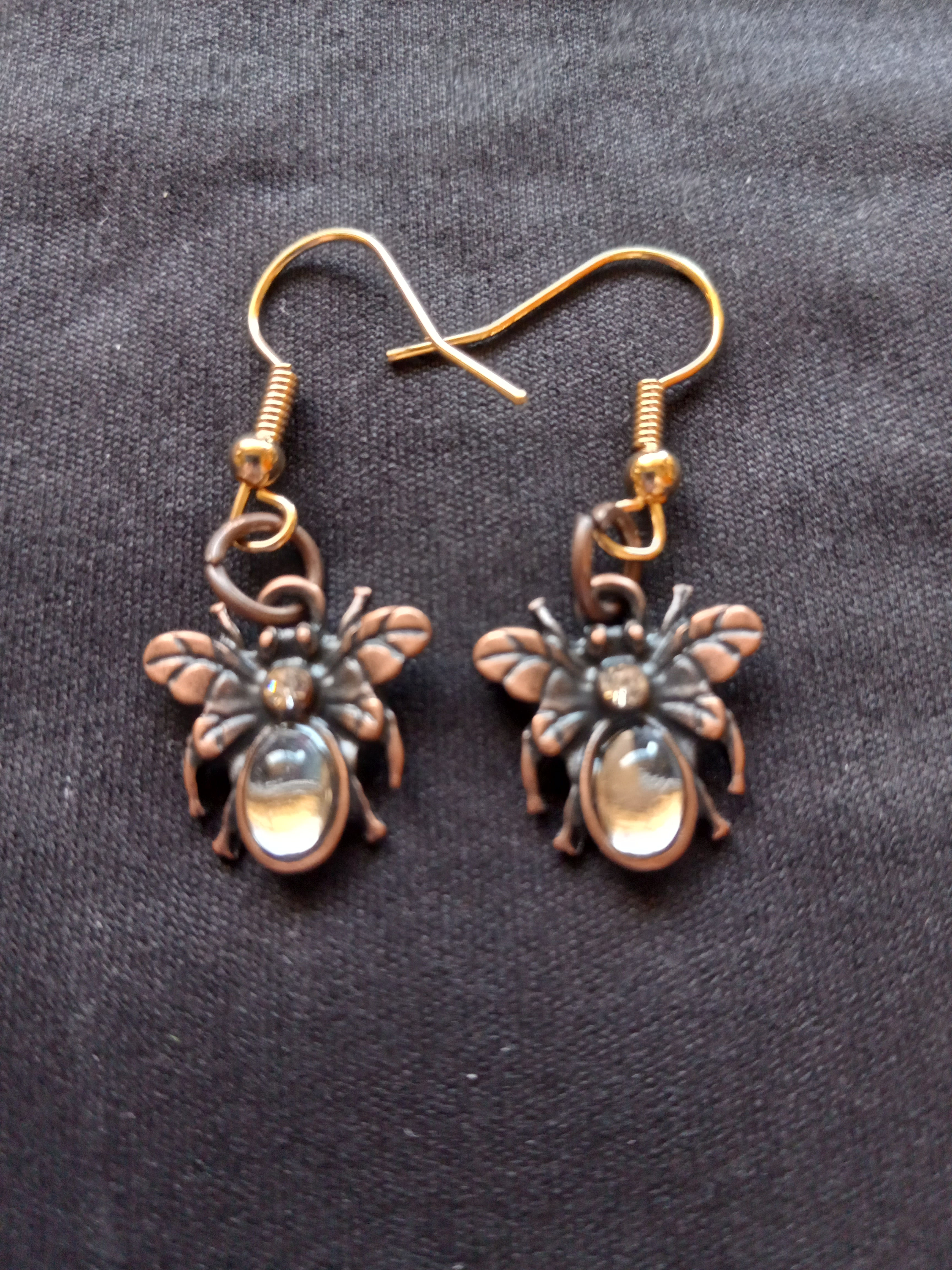 Bronze Bee with Crystal