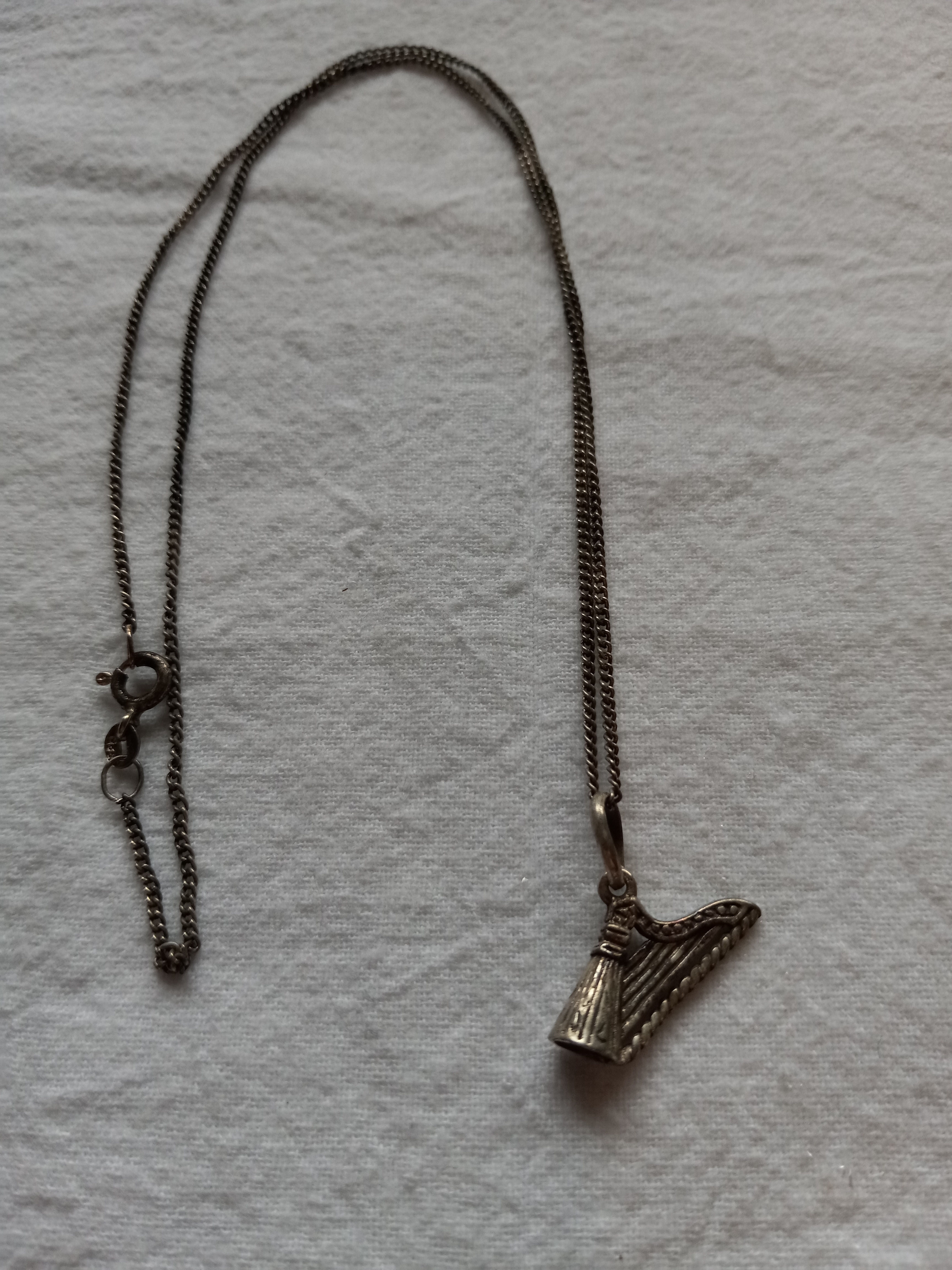 Celtic Harp Necklace