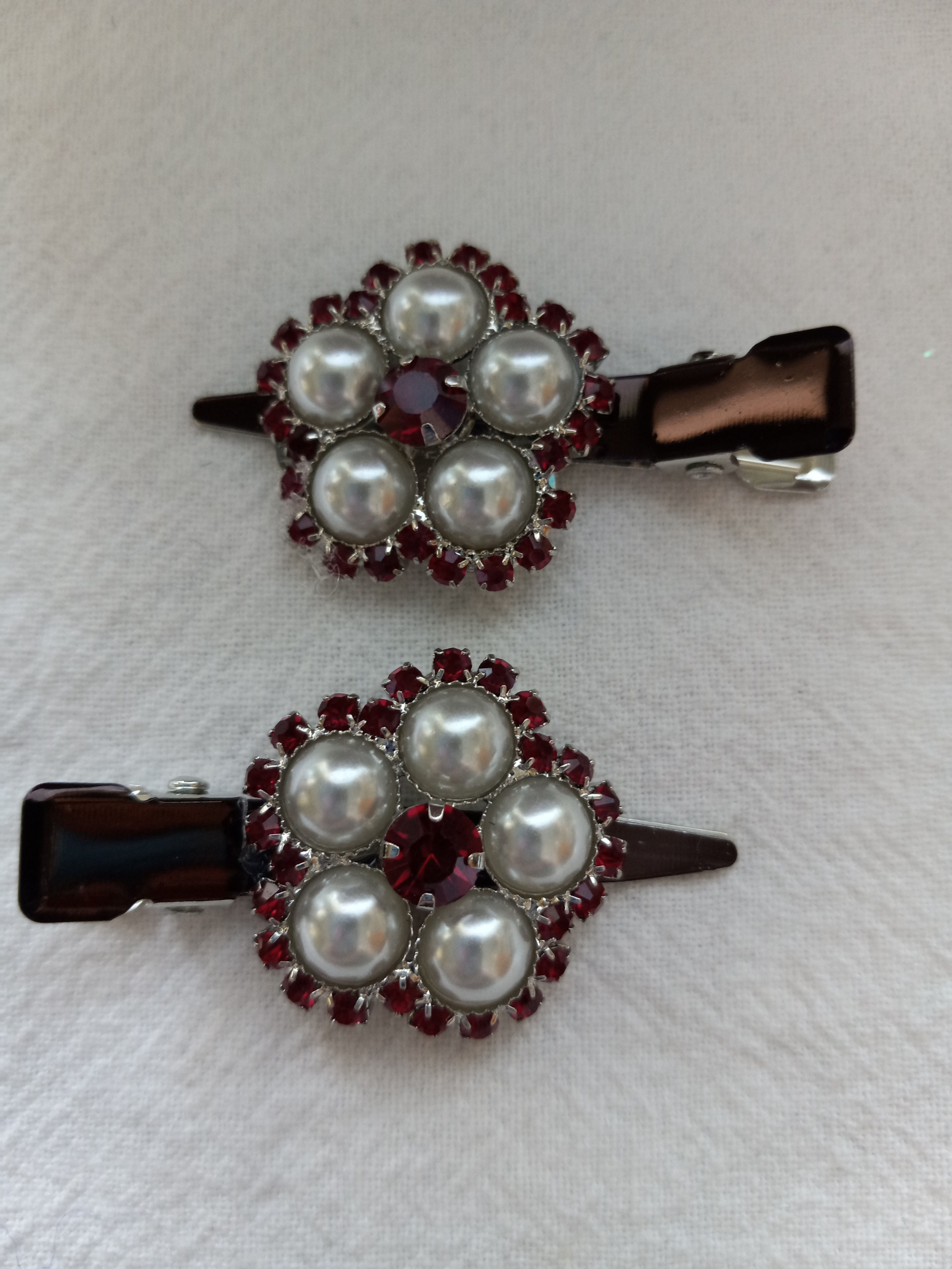 Ruby Crystals & Pearls