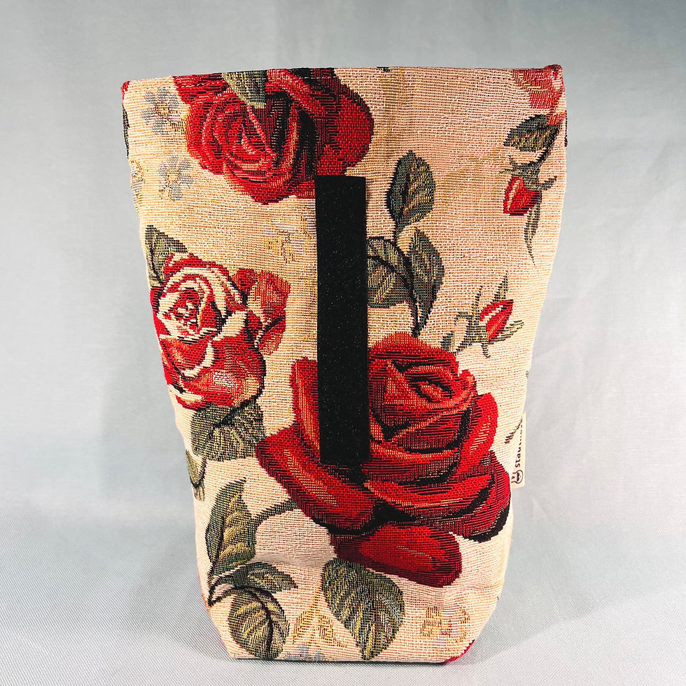 Miniaturbild: Rolltasche „Rosen auf Weiss“ Klein