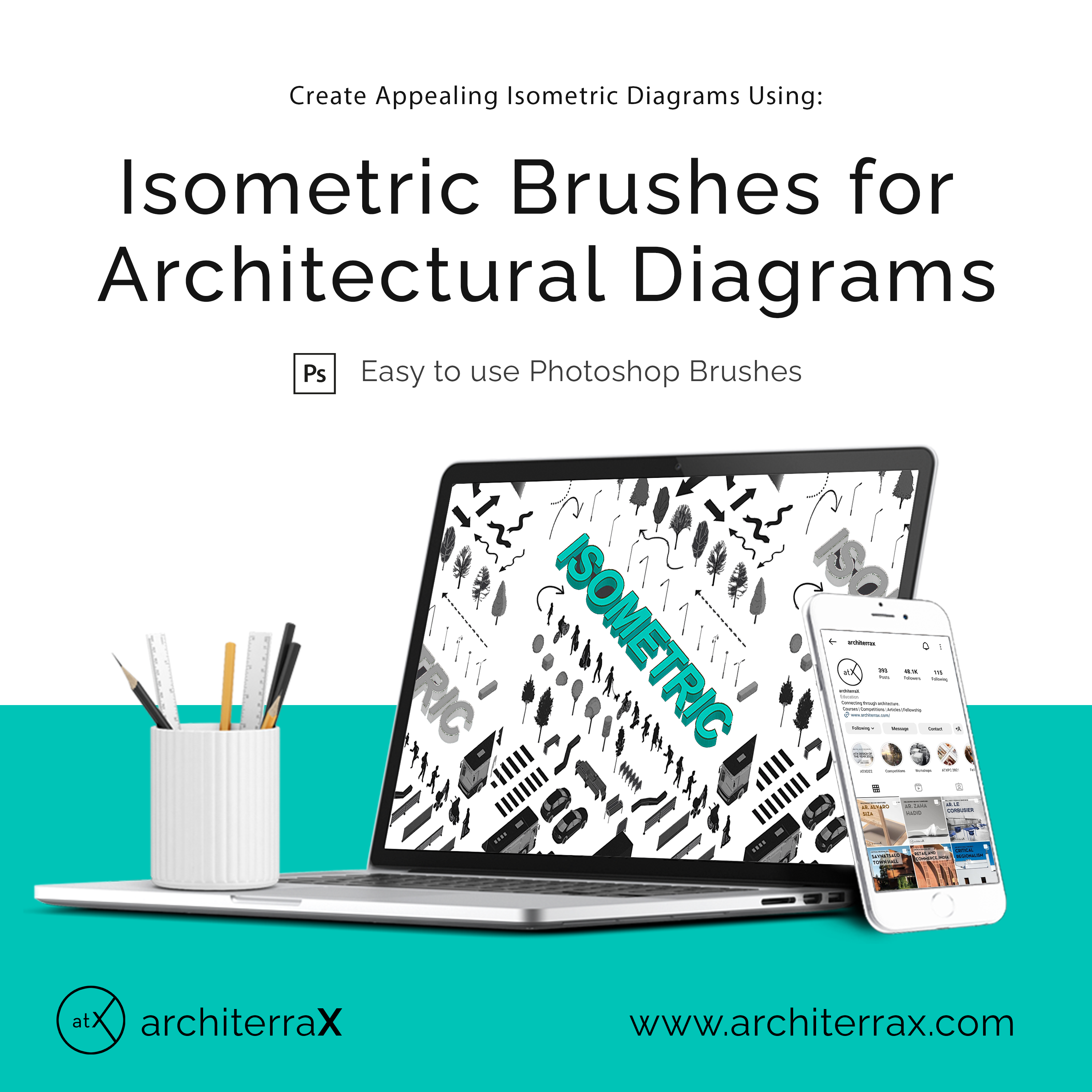 Isometric Brushes- for Architectural Diagrams