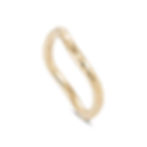 Crafted from 18k yellow gold, the wave wedding band features a hammered texture