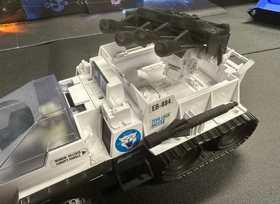 G.I. Joe Street Fighter Devastator Snow Cat Turret Black- Resin 3D Printed