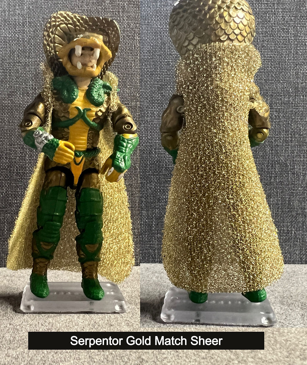 Thumbnail: G.I Joe. ARAH Serpentor Mindbender and more repro and custom capes Updated 2022