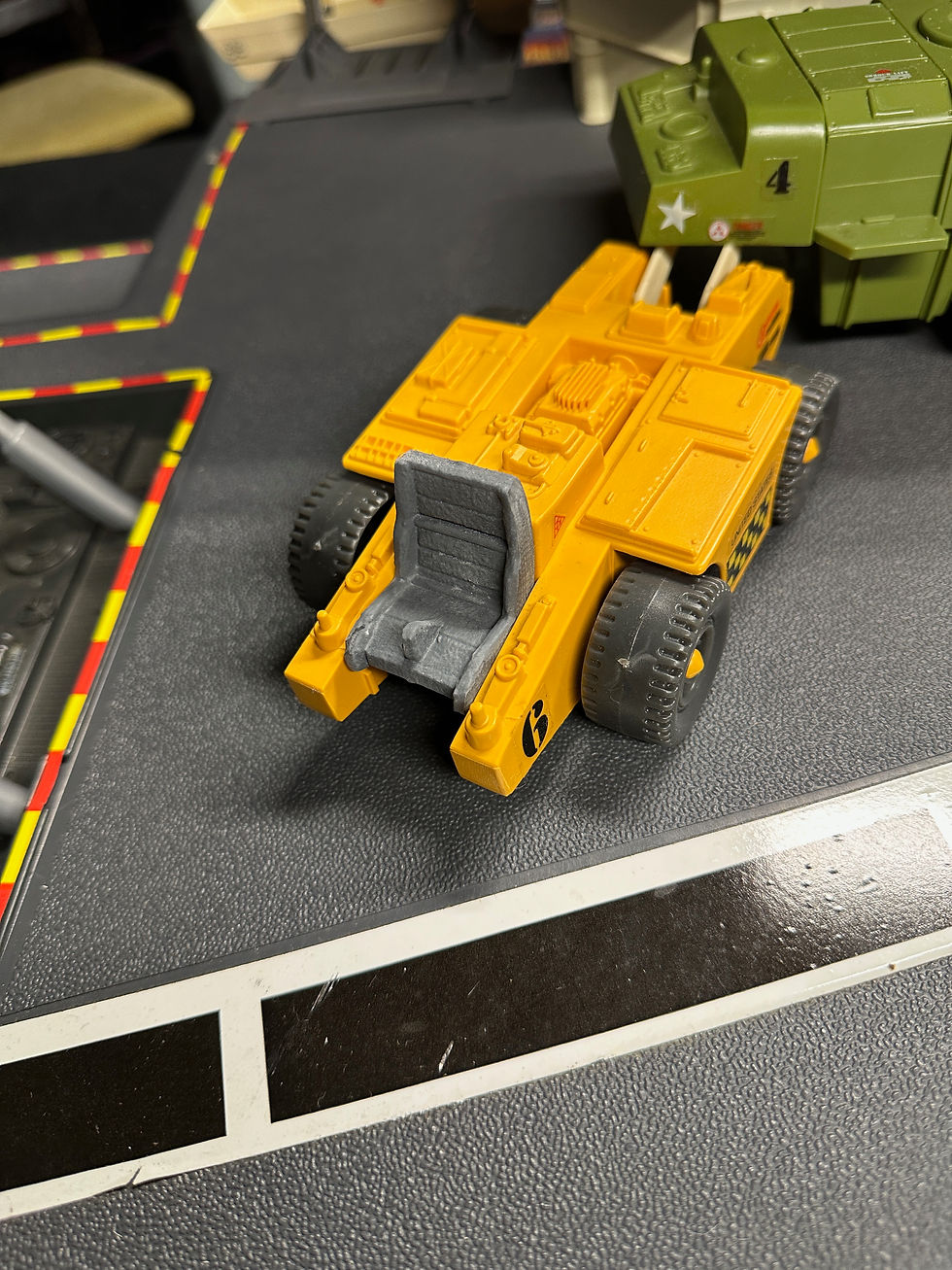 Thumbnail: GI Joe ARAH USS FLAGG Deck Fuel Truck Seat 3D Printed Resin Replacement