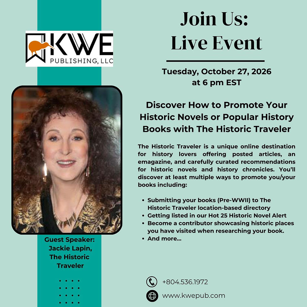 Discover How to Promote Your Historic Novels or Popular History Books with The Historic Traveler