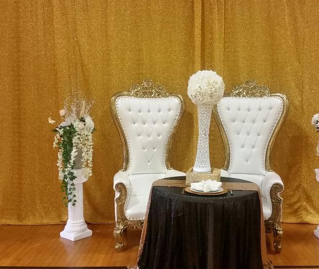 Gold throne chair