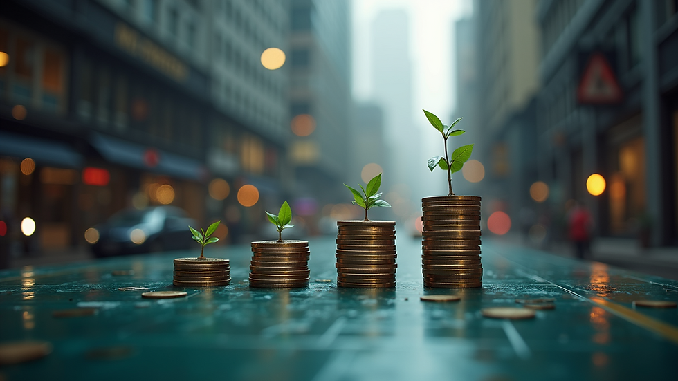 High angle view of a diversified investment portfolio