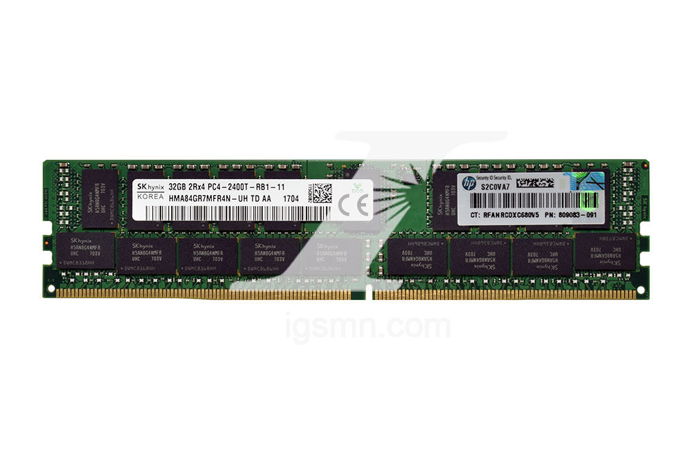 HPE 809083-091 DIMM 32GB PC4-2400T-R 2GX4 Server Memory Module