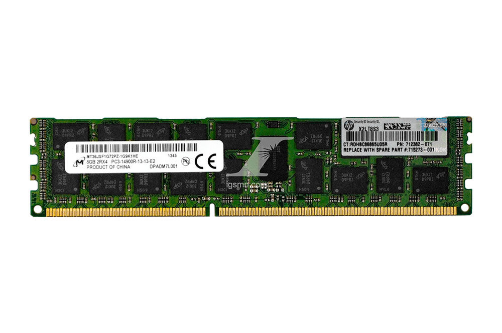 HPE 715273-001 8GB Pc3-14900R DDR3-1866 2RX4 Memory Module