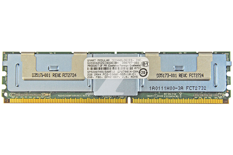 Thumbnail: HPE 398707-051-30-BULK 2GB 2RX4 PC2-5300F DDR2 Server Memory 30 Pack