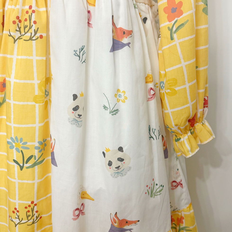 Thumbnail: Chestnut - Little Animals and Floral Dress