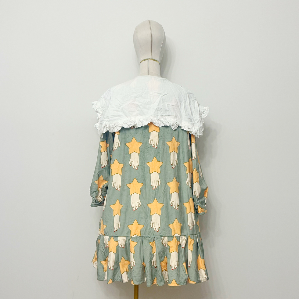 Thumbnail: Chestnut - Peter Pan Collar Dream Hands Dress