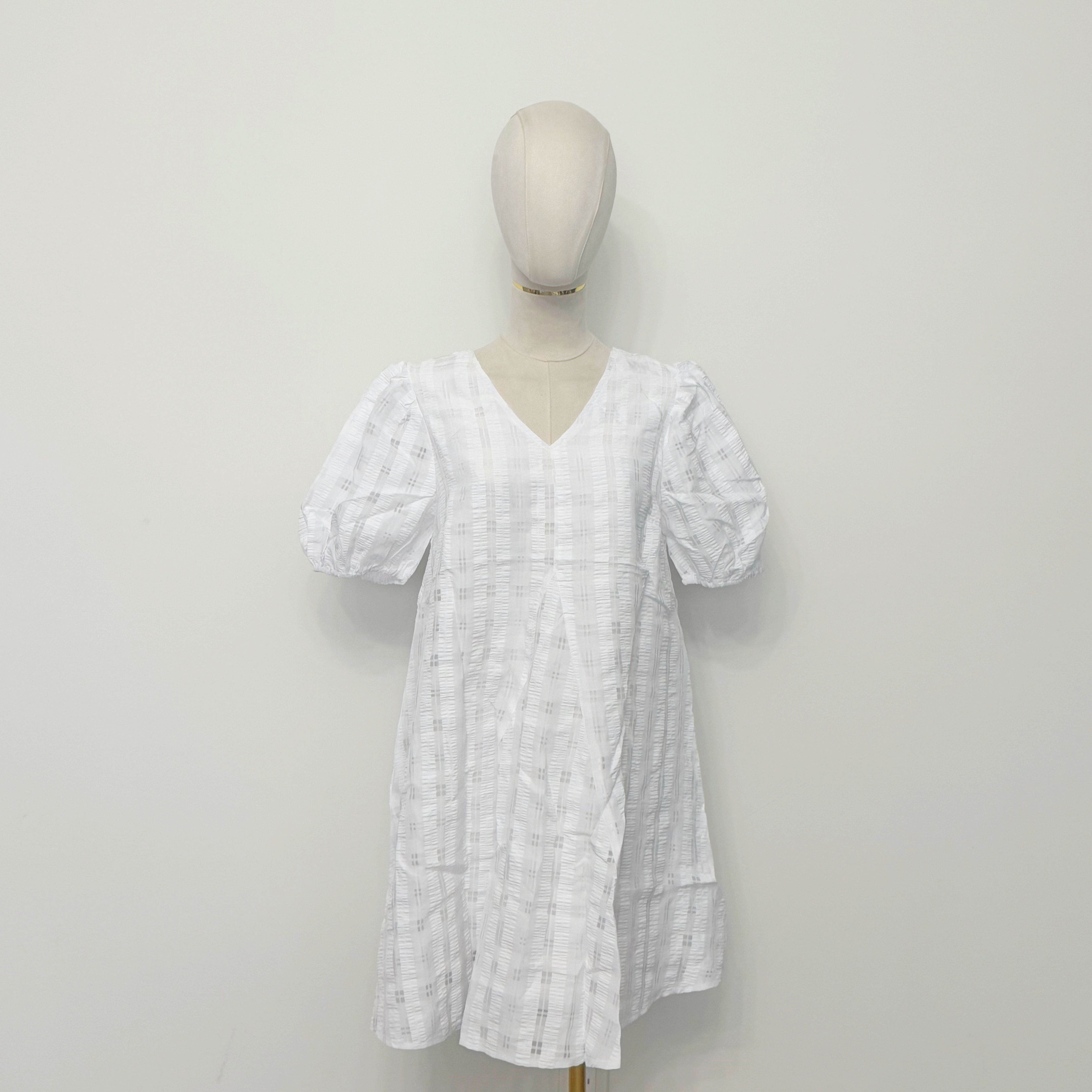 Pengzi - Gingham Summer Dress White
