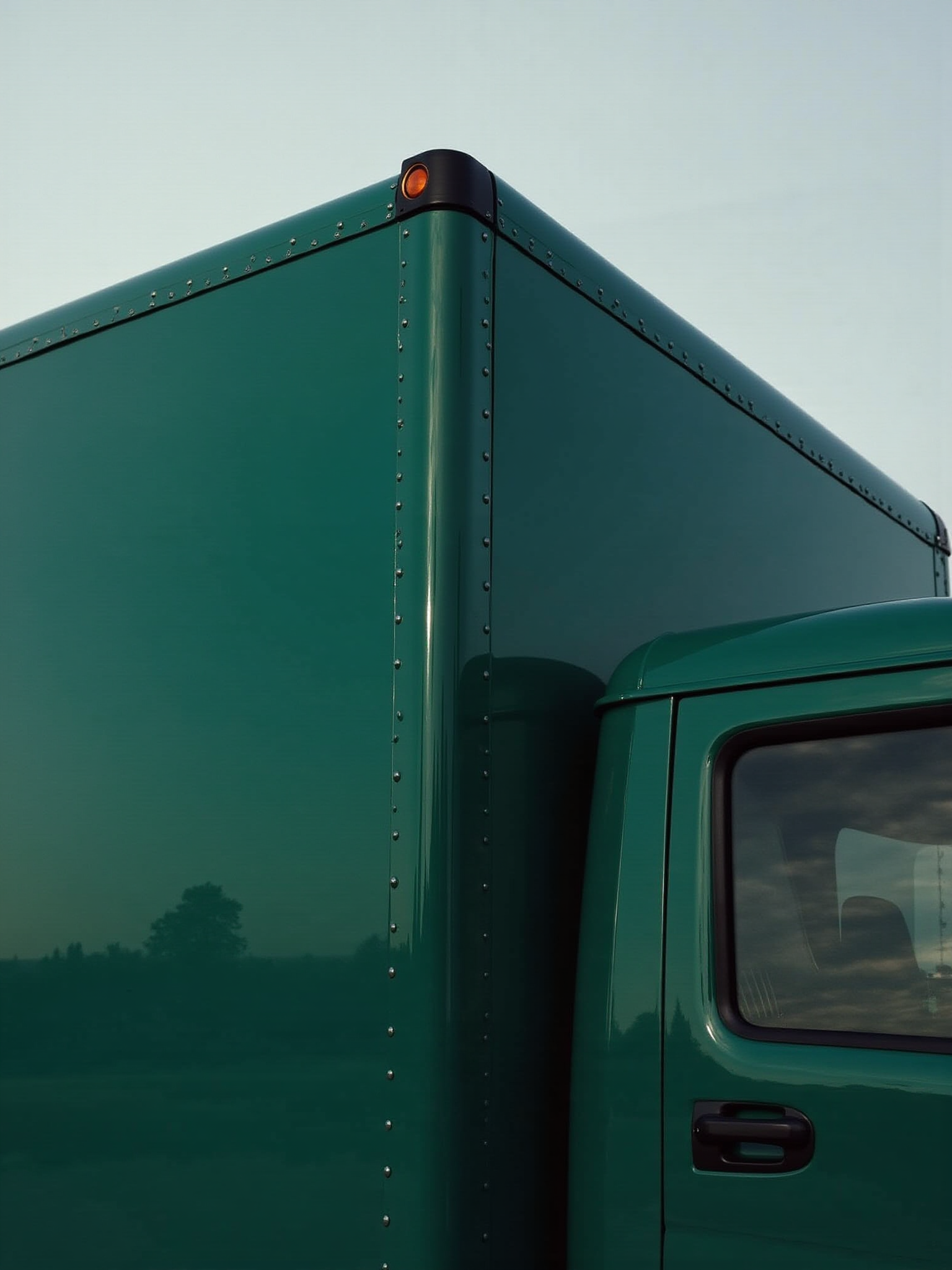 Truck Driving by Lake