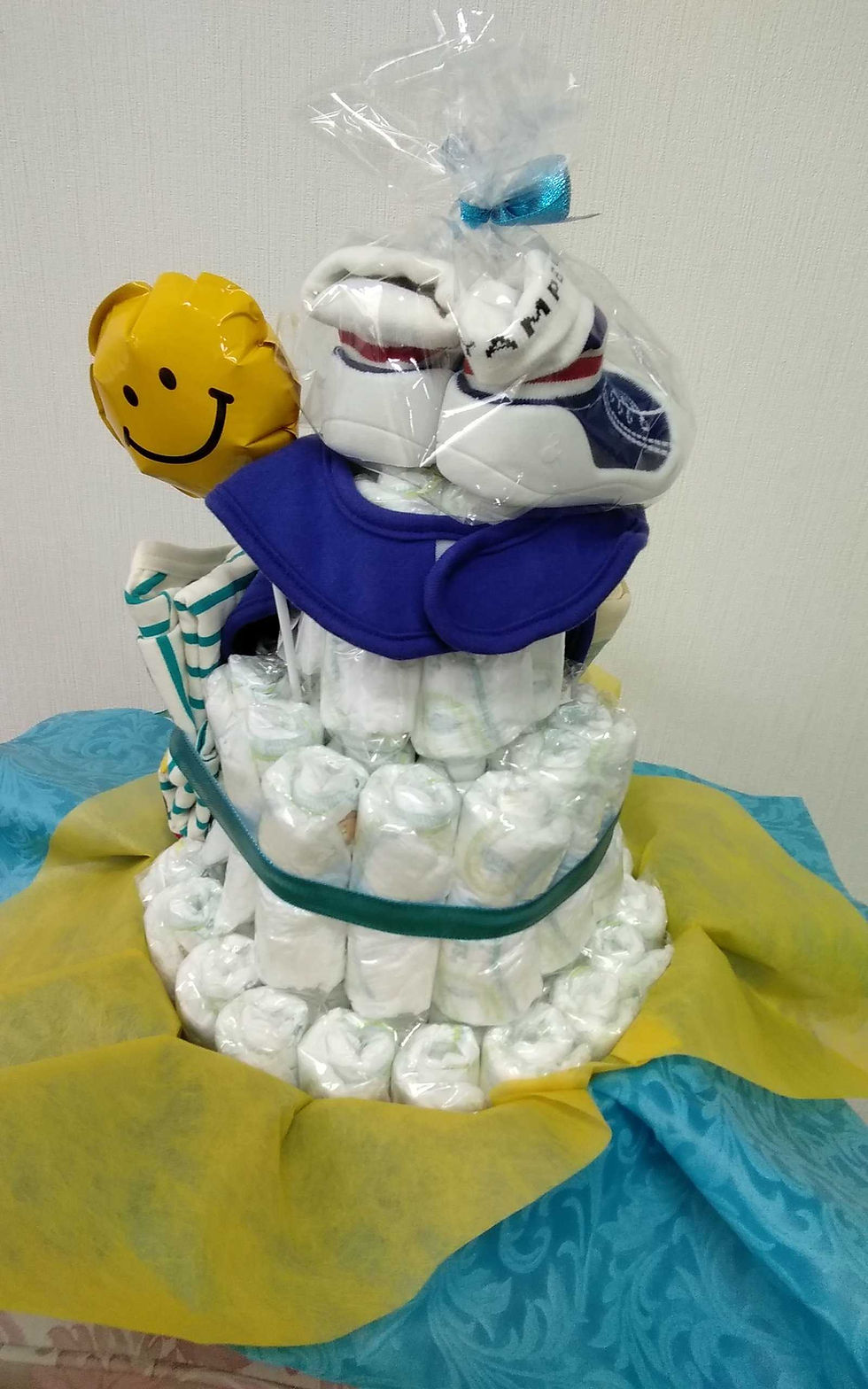 サムネイル： おむつケーキ　男の子　3段