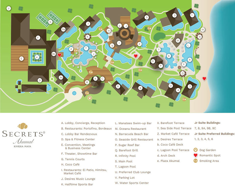Secrets Akumal Mexico Wedding Travel Agent Resort Map