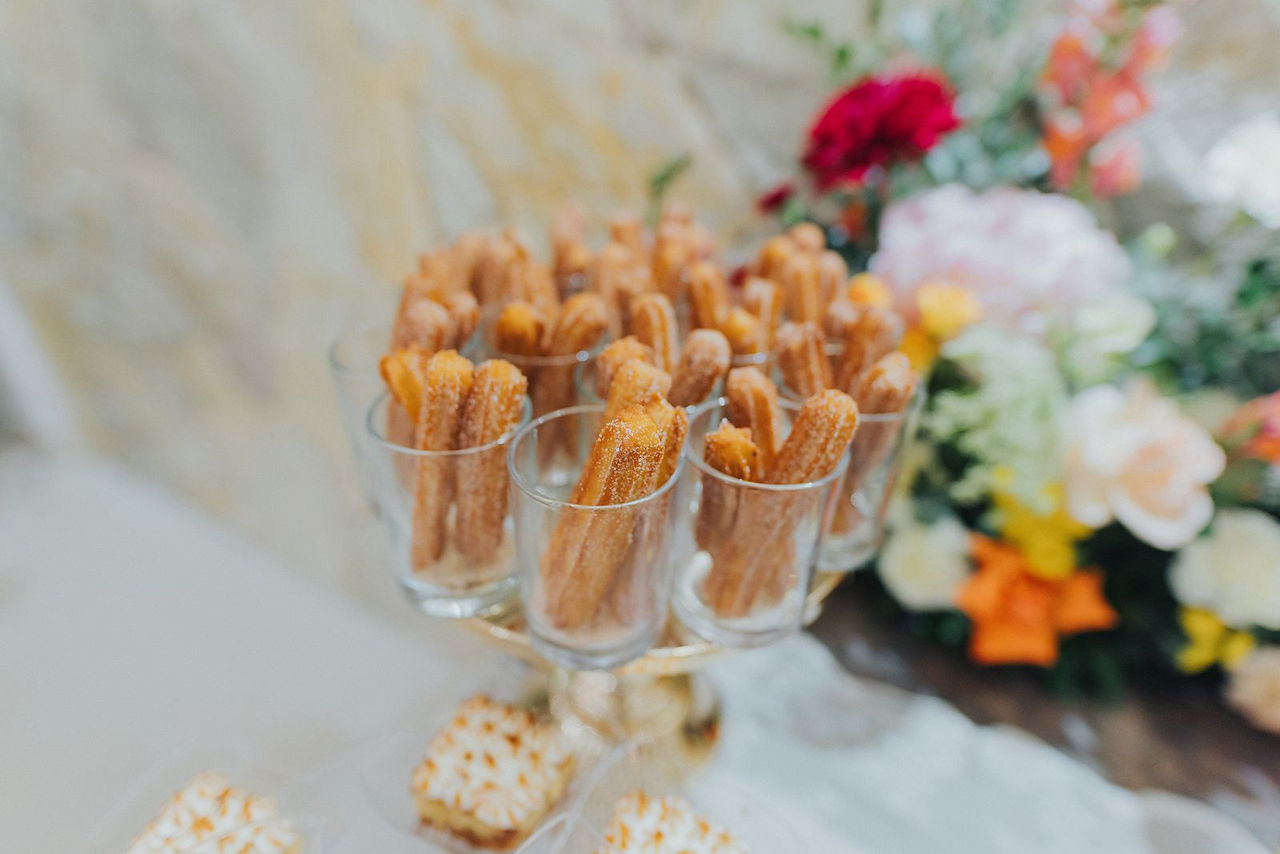 Wedding dessert churros.