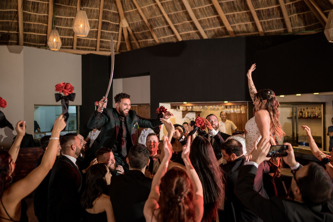 Wedding reception dance at Hyatt Ziva Puerto Vallarta in Mexico.