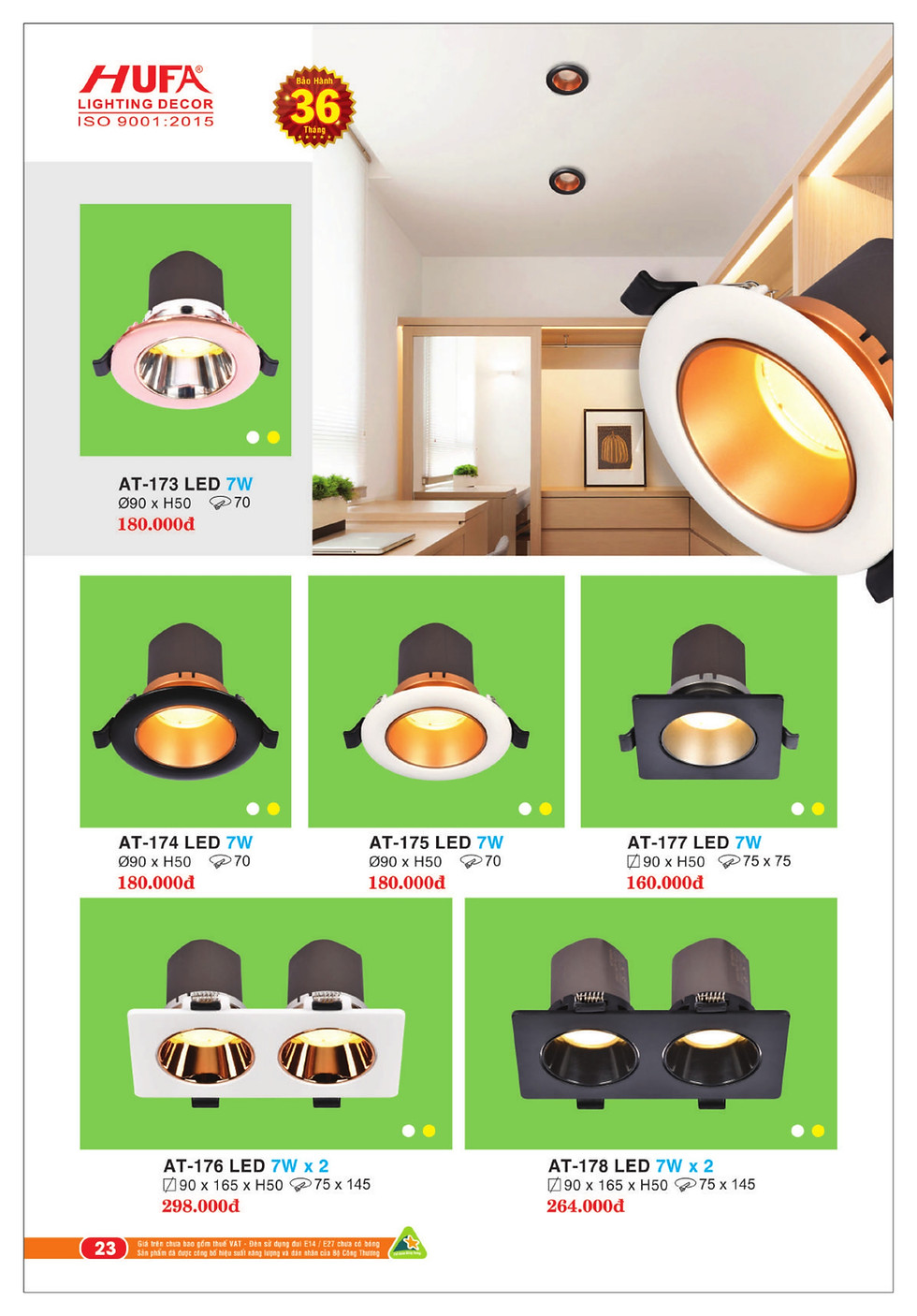 Hình thu nhỏ: Đèn spotlight đôi 7W gắn trần