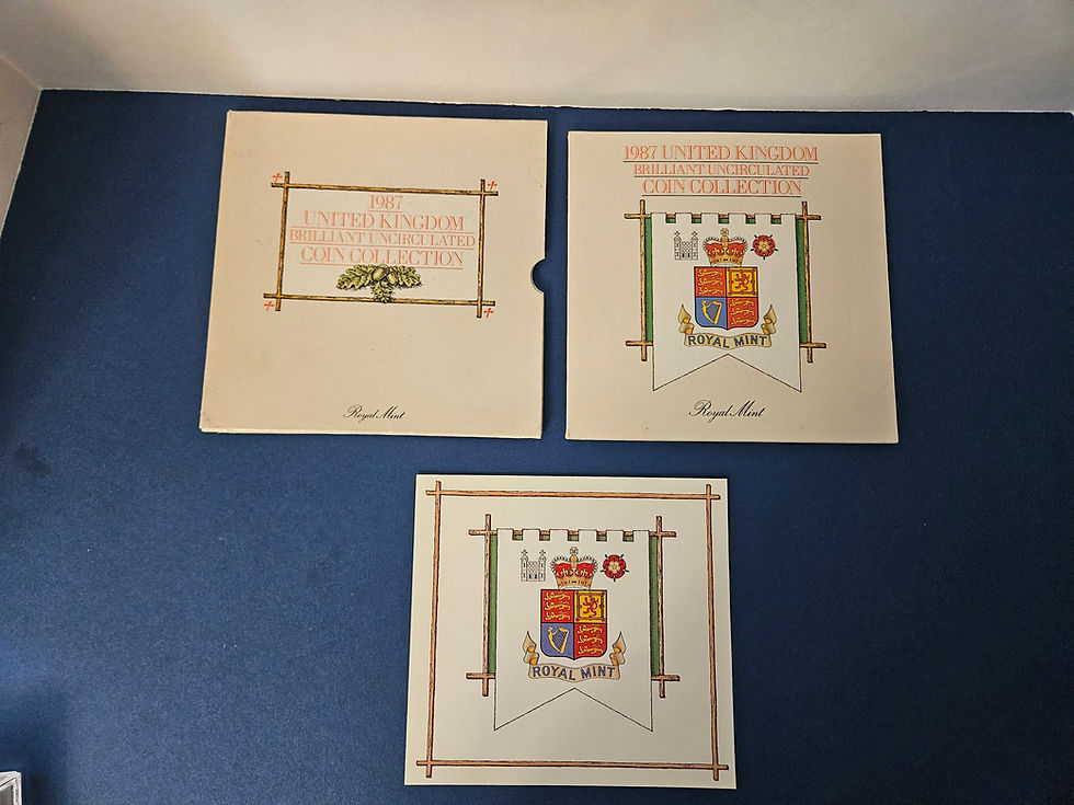 Thumbnail: 1987 United Kingdom Brilliant Uncirculated Coin Set 7 Coin Royal Mint Proof Set