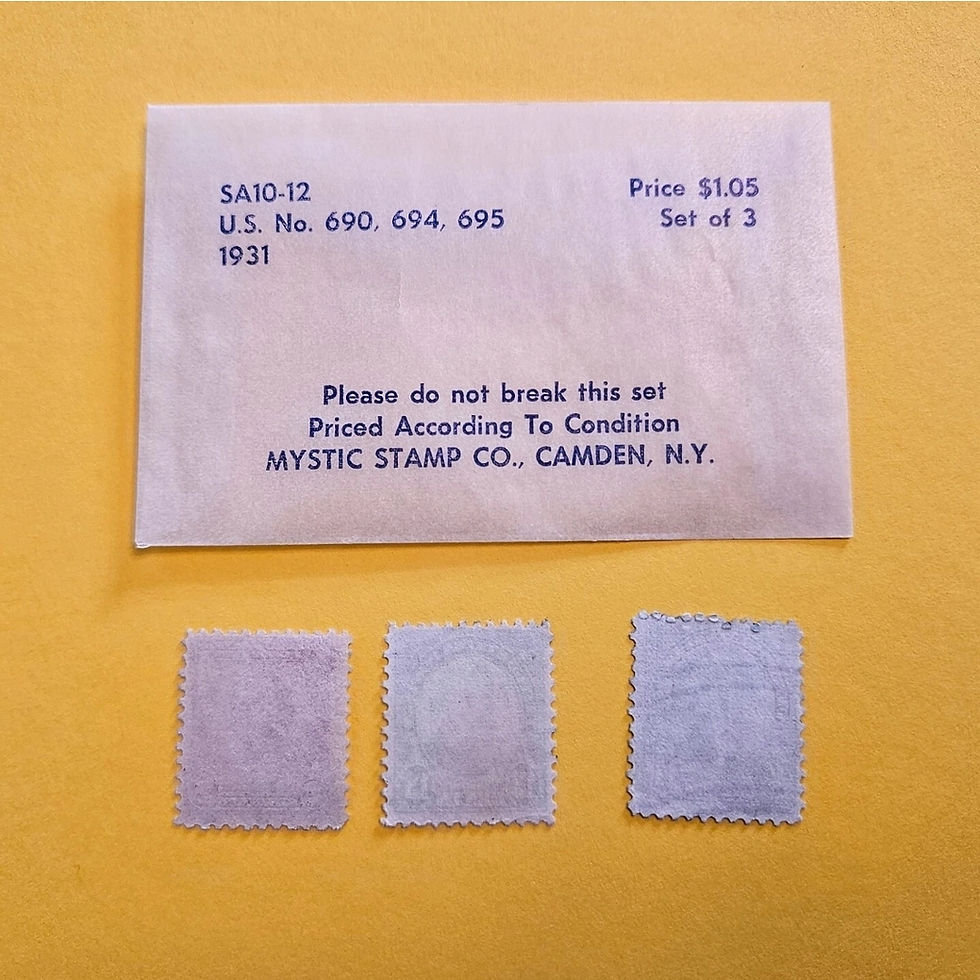 Thumbnail: United States Stamp Lot Scott 690 694 695 Mystic Stamp Co SA10-12 Set of 3