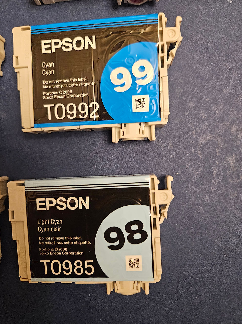 Thumbnail: Free - EPSON 98 99 Ink 6 pack. Used. Untested. Free.
