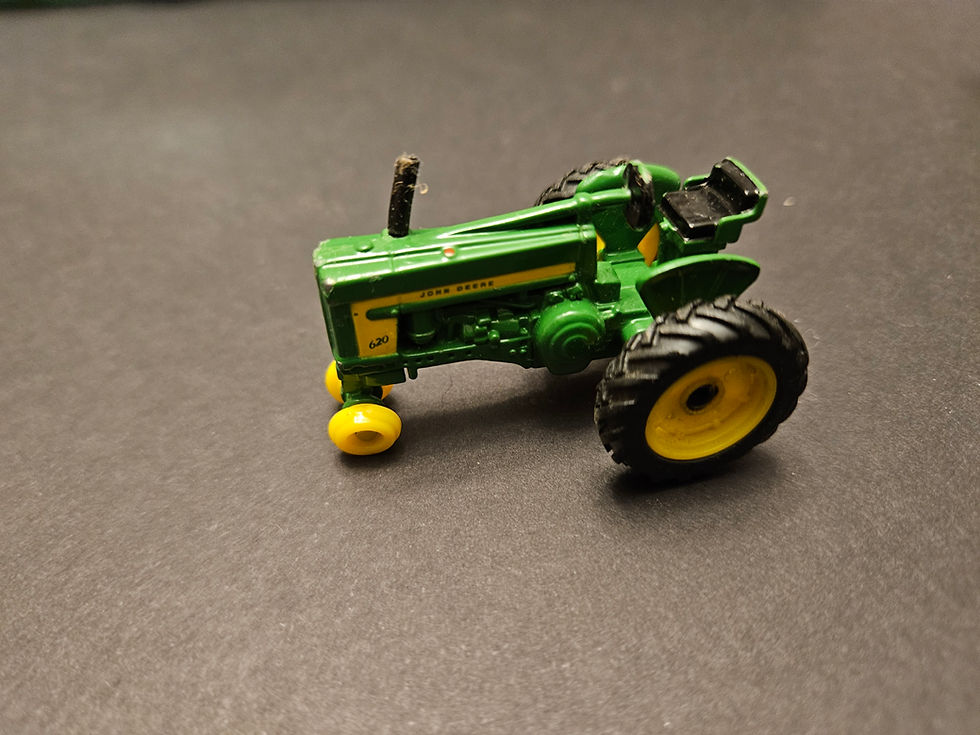 Thumbnail: John Deere Model Diecast Tractor 620 ERTL 1:64 Black Seat Missing Front Tires