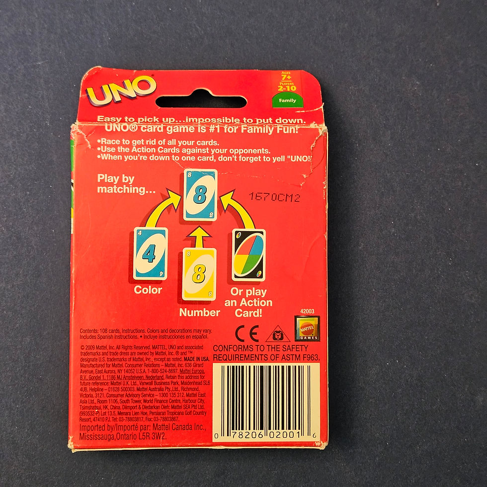Thumbnail: Uno - Original Complete Game - Open Box Mattel.