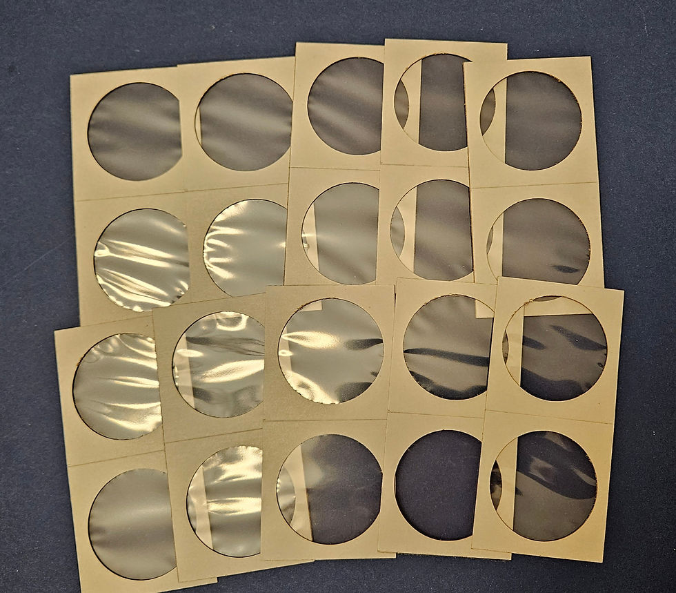 Thumbnail: Lot of 10 2x2 Staple Type Cardboard Coin Flips - Select Your Size