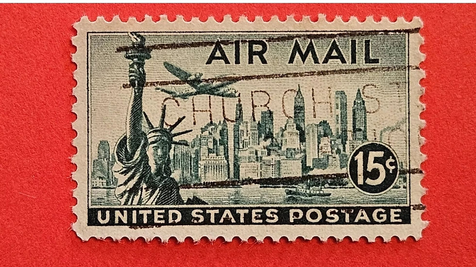 Thumbnail: United States Airmail Stamp Lot US C32 C33 C34 C35 C36 1946 1947 Mystic Stamp Co