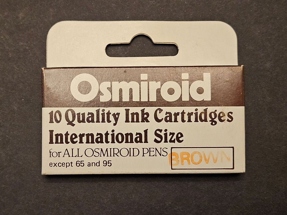 Thumbnail: Vintage Osmiroid Ink Cartridges International Size for Osmiroid Fountain Pens