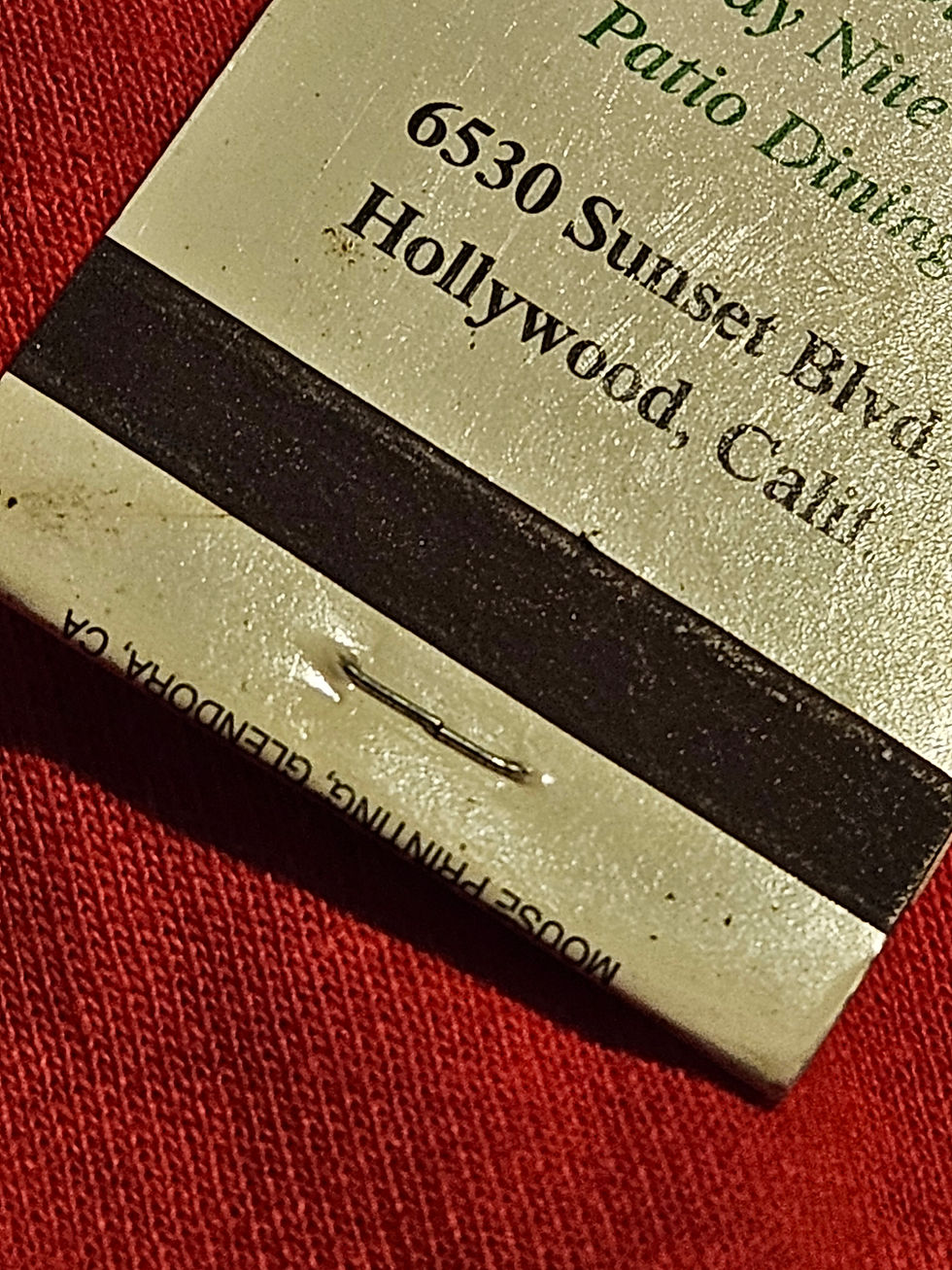 Thumbnail: Cat & Fiddle Matchbook Sunset Blvd Hollywood California with Matches